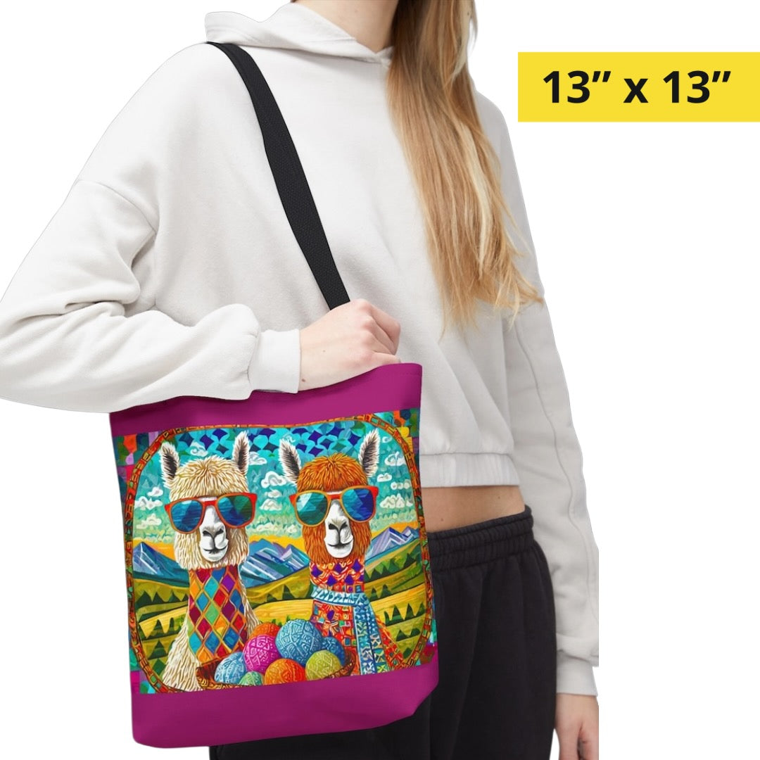 Two Chic Llamas Tote Bag