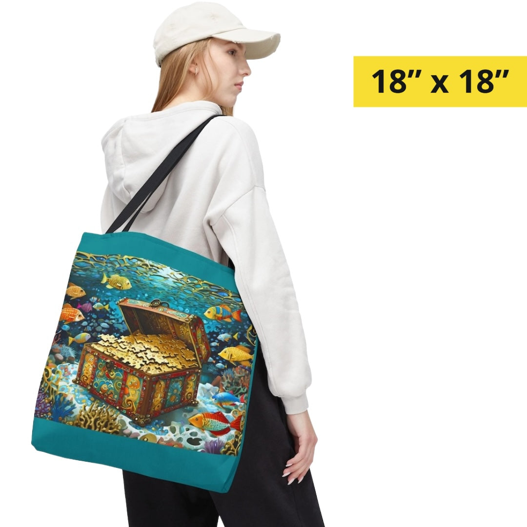 Jigsaw Puzzler's Treasure Chest Tote Bag