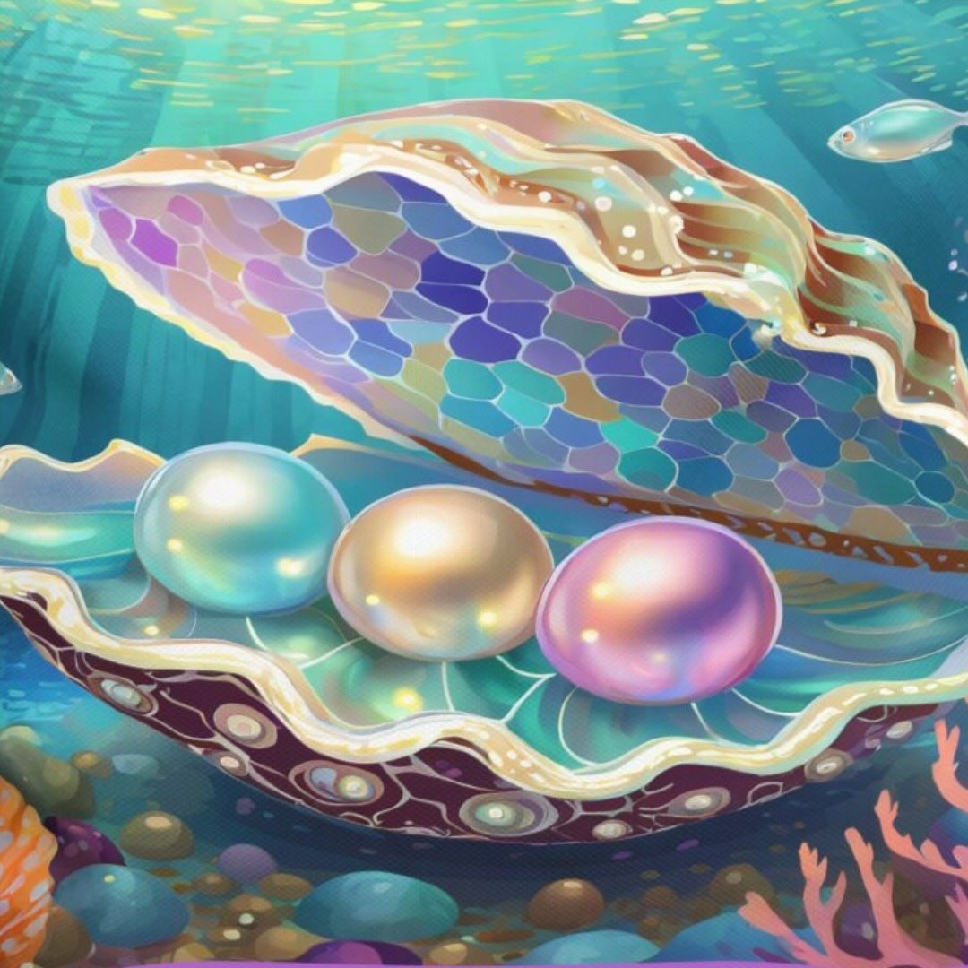 Wild Pearls in a Puzzle Oyster Tote Bag