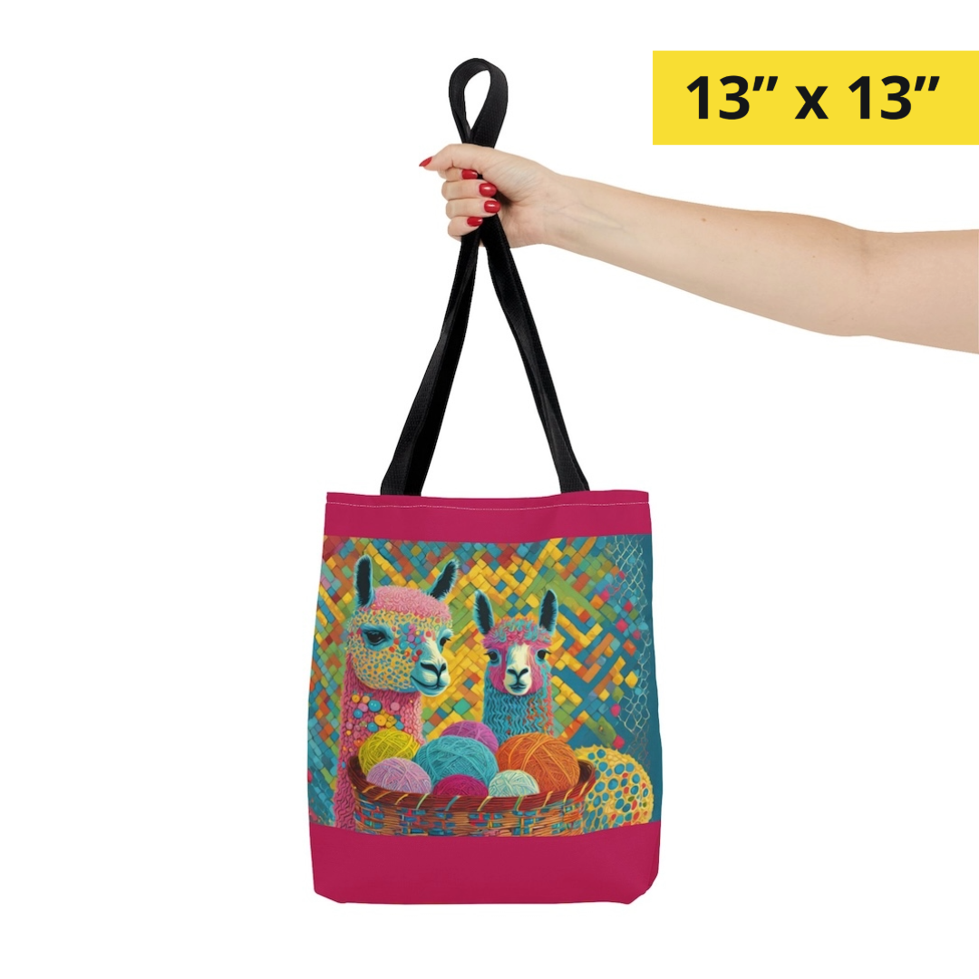 Magic Mosaic Llama Tote Bag