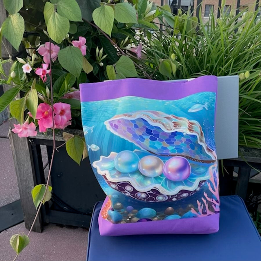Wild Pearls in a Puzzle Oyster Tote Bag