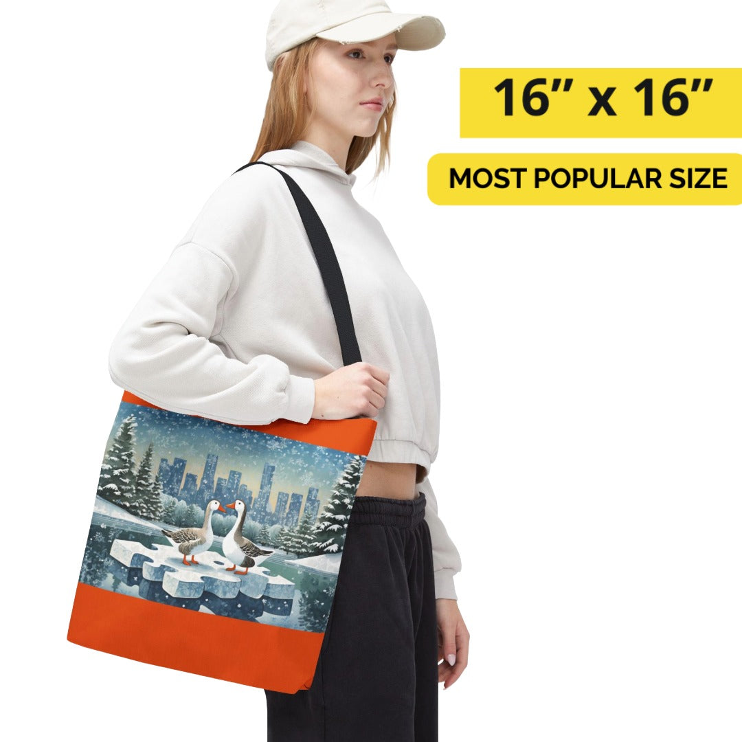 Winter Geese Tote Bag